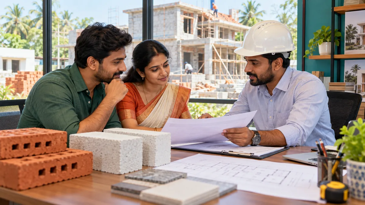Building material quotation planning — AI-generated illustration