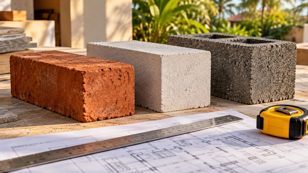 Comparing building material specifications — AI-generated illustration