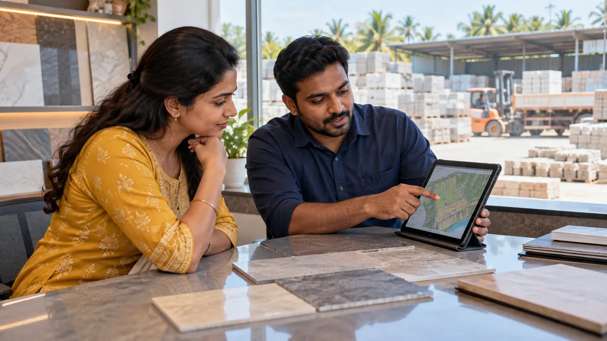 Planning delivery costs with a supplier — AI-generated illustration