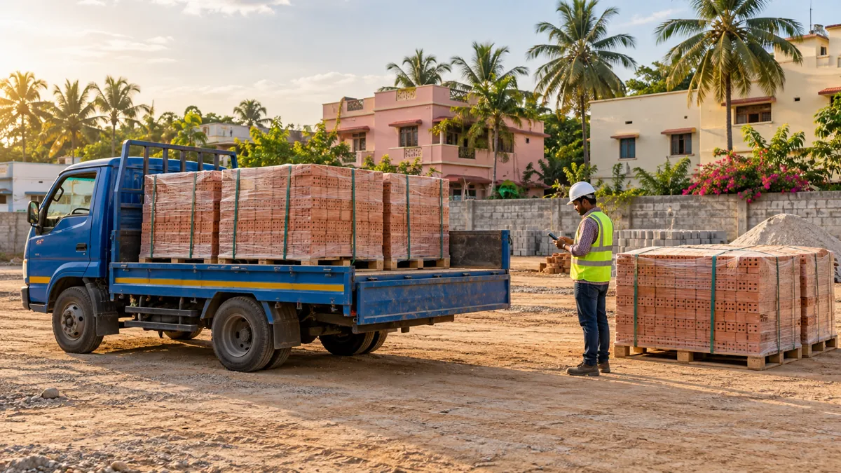 Planning phased deliveries of building materials — AI-generated illustration